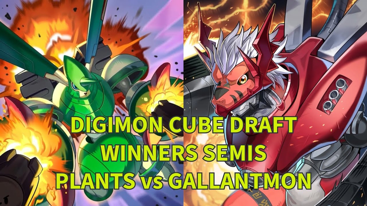 Plants vs Gallantmon! Digimon Card Game Cube Draft Winners Semifinals!