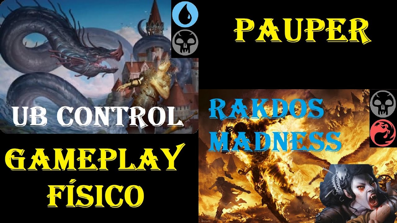 UB Control Vs BR Madness [PAUPER] | Gameplay Físico #mtg #magicthegathering #mtg
