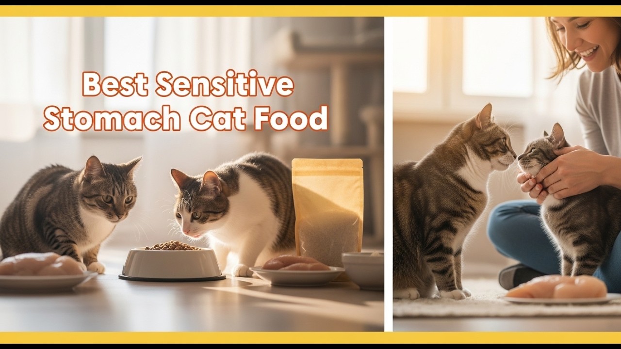 ✅ TOP 5 Best Cat Foods for Sensitive Stomach and Vomiting in Adult Cats