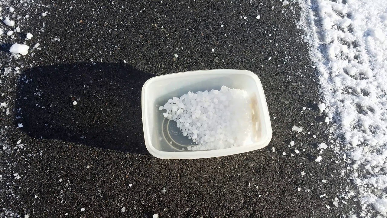 Melting ice with water softener salt instead of rock salt