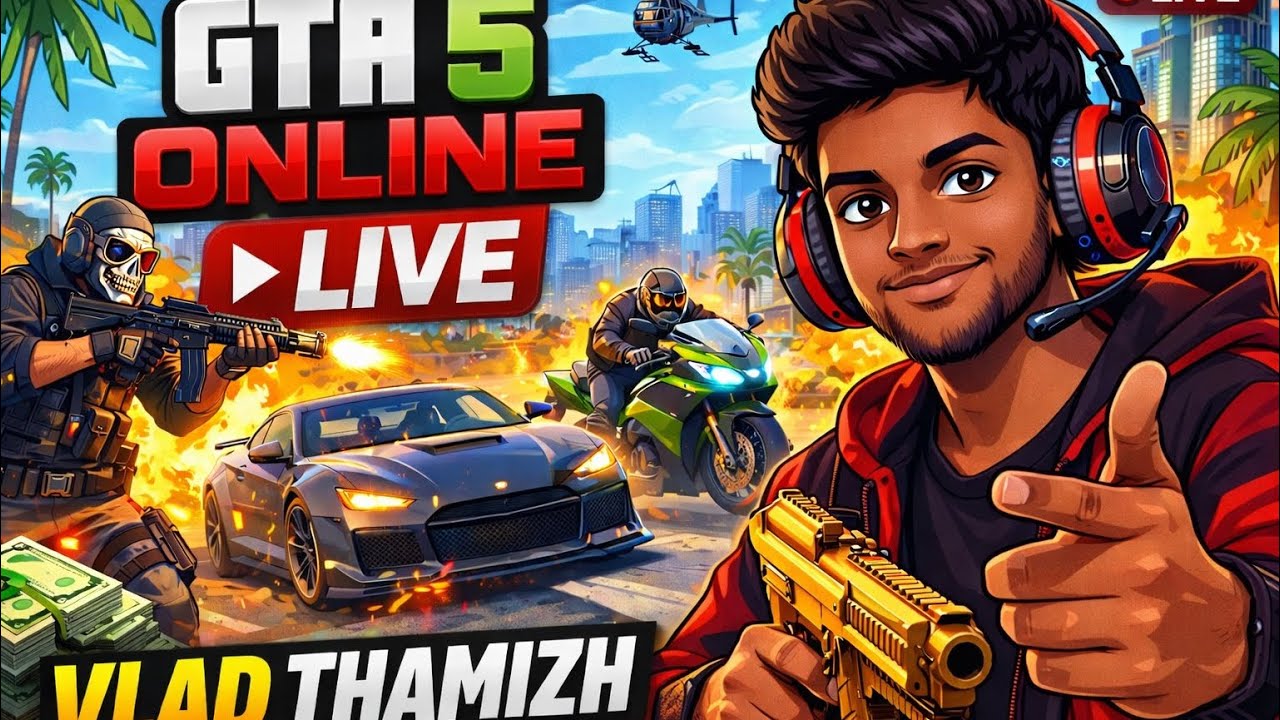 🔴 GTA 5 Online Live with Comali | Crazy Tamil Gameplay | Vlad Thamizh#GTA5 #GTAOnline #LiveStream