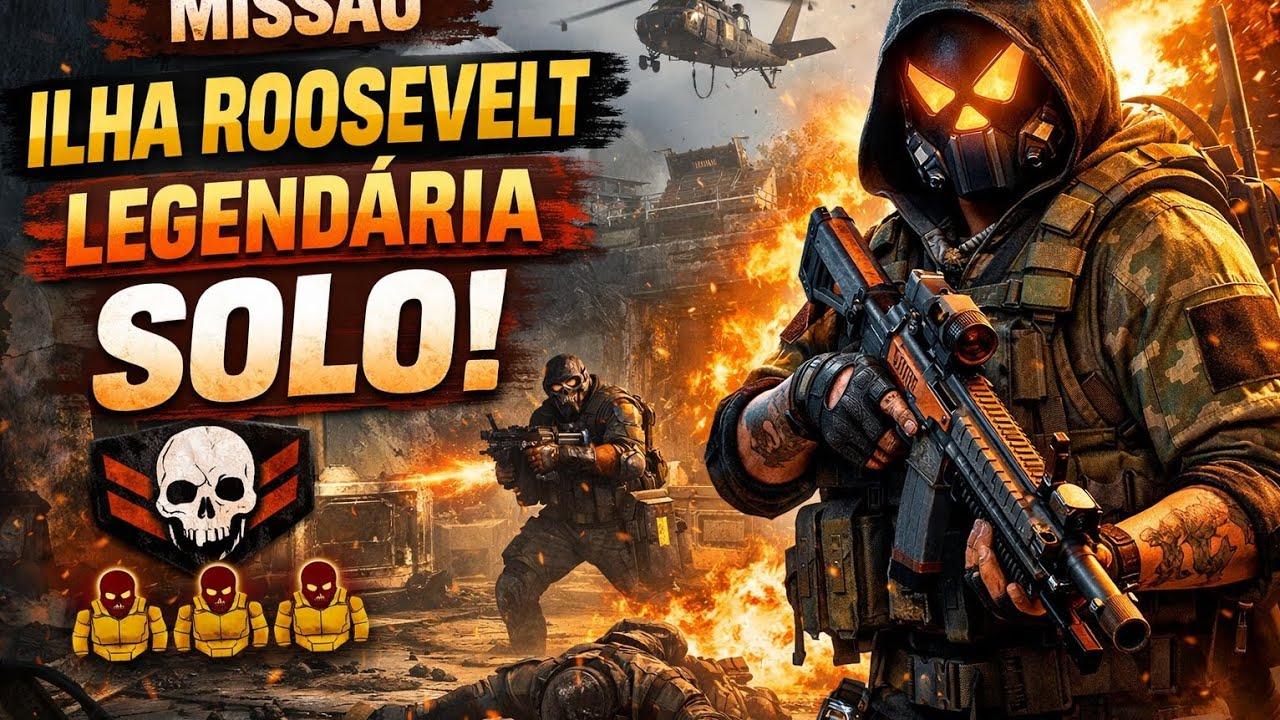 QUASE MORRI VÁRIAS VEZES 😨🔥 Ilha Roosevelt LENDÁRIA SOLO – Gameplay INTENSA!