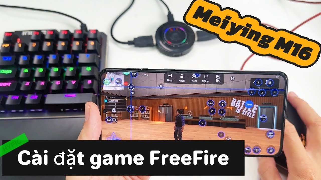 HƯỚNG DẪN Chơi game FreeFire tr&ecirc;n bộ chuyển đổi Meiying M16,M1pro,M2s,M3,M4..