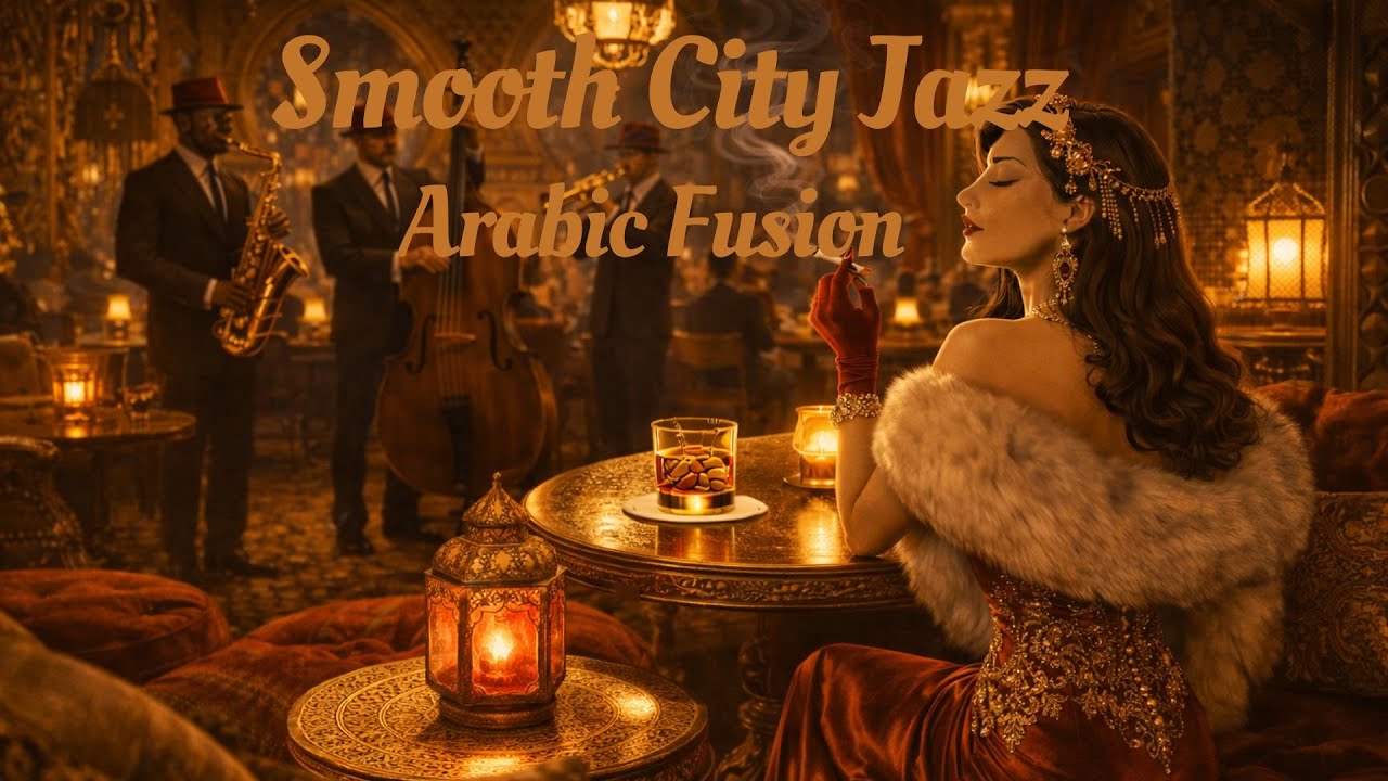 1950s New York Jazz Meets Arabic Vocals 🌙🎷 | Vintage Jazz Fusion Lounge, Oud & Vintage Swing🌙🎷