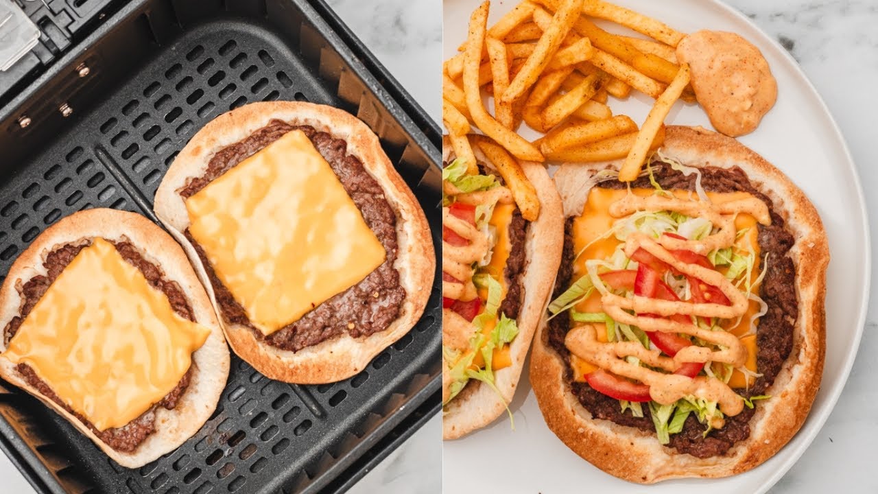 Air Fryer Smash Burger Tacos (Big Mac Taco)