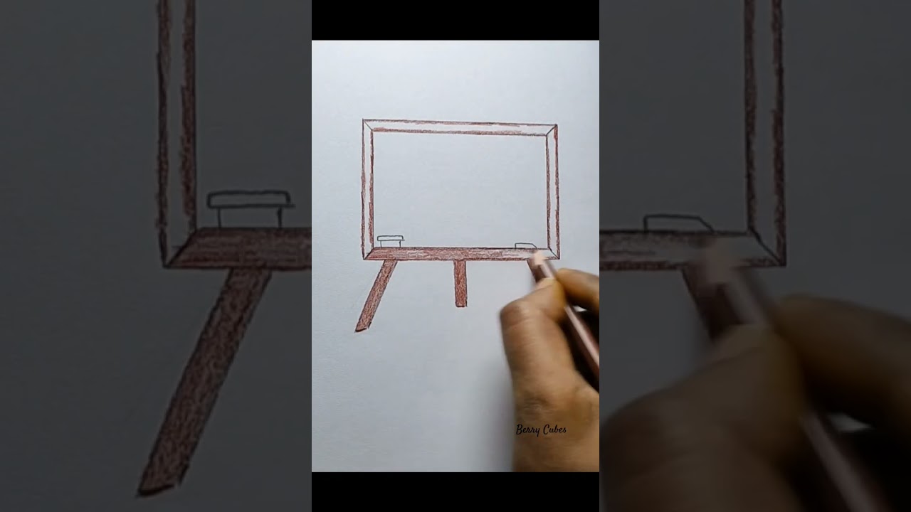 Easy Drawing Tutorial #art #blackboard #drawing #drawingforkidseasy #youtubeshorts #shorts