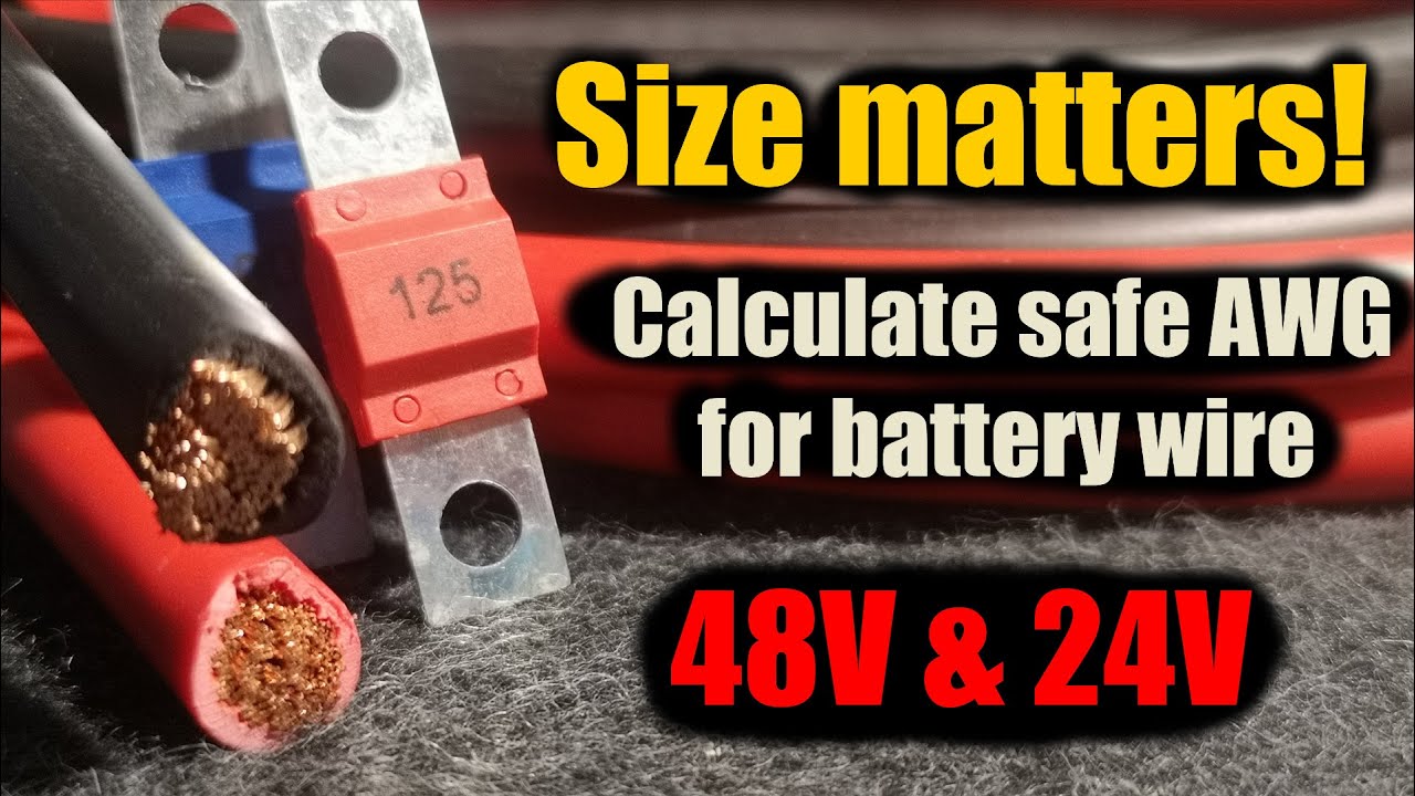 Solar inverter to battery - calculate wire size
