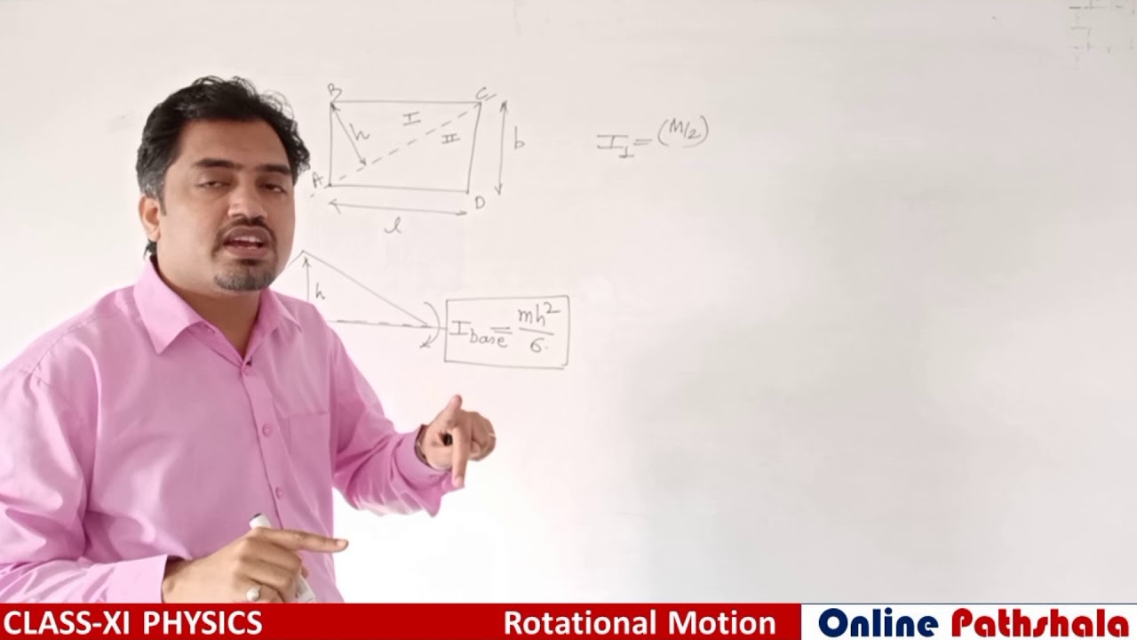 LEC-12 MOMENT OF INERTIA OF RECTANGULAR LAMINA ABOUT ITS DIAGONAL/ ROTATION MOTION CLASS XI PHYSICS