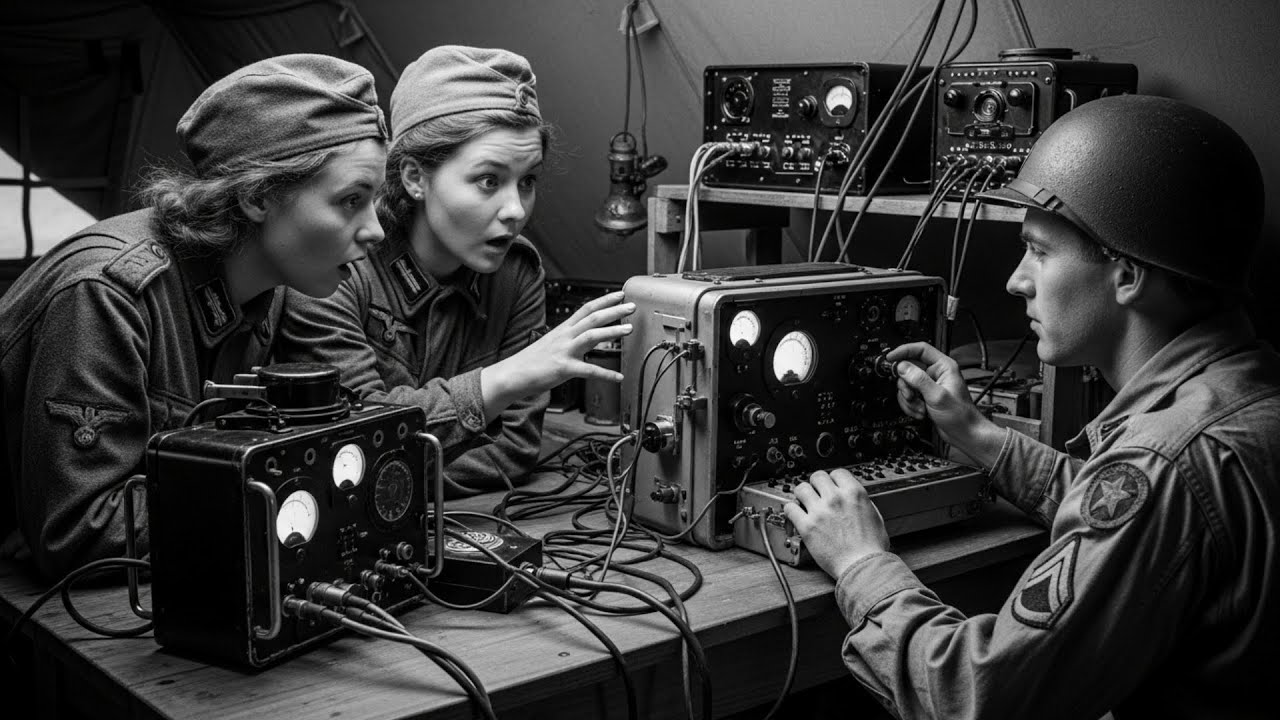 Captured Female German Radio Operators&mdash; Amazed by Advanced Communication Equipment in American Hands