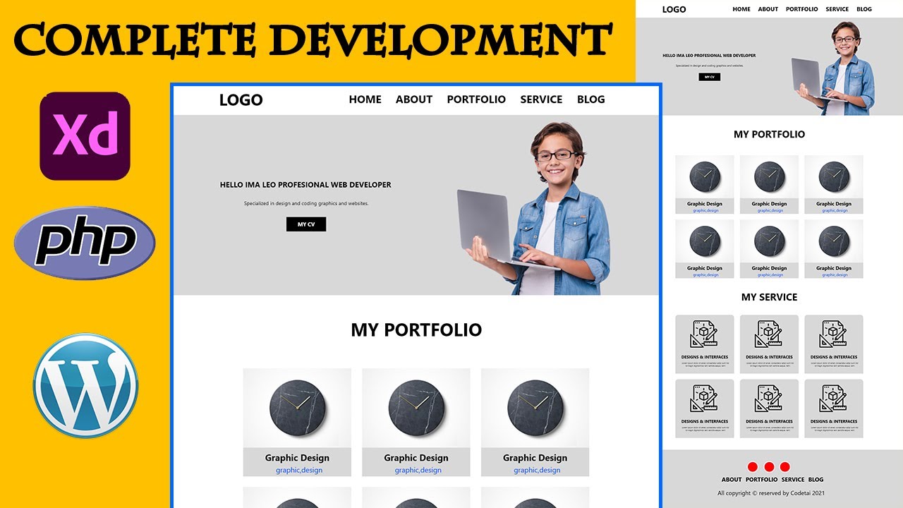 Convert adobe xd to wordpress theme development tutorial 2021
