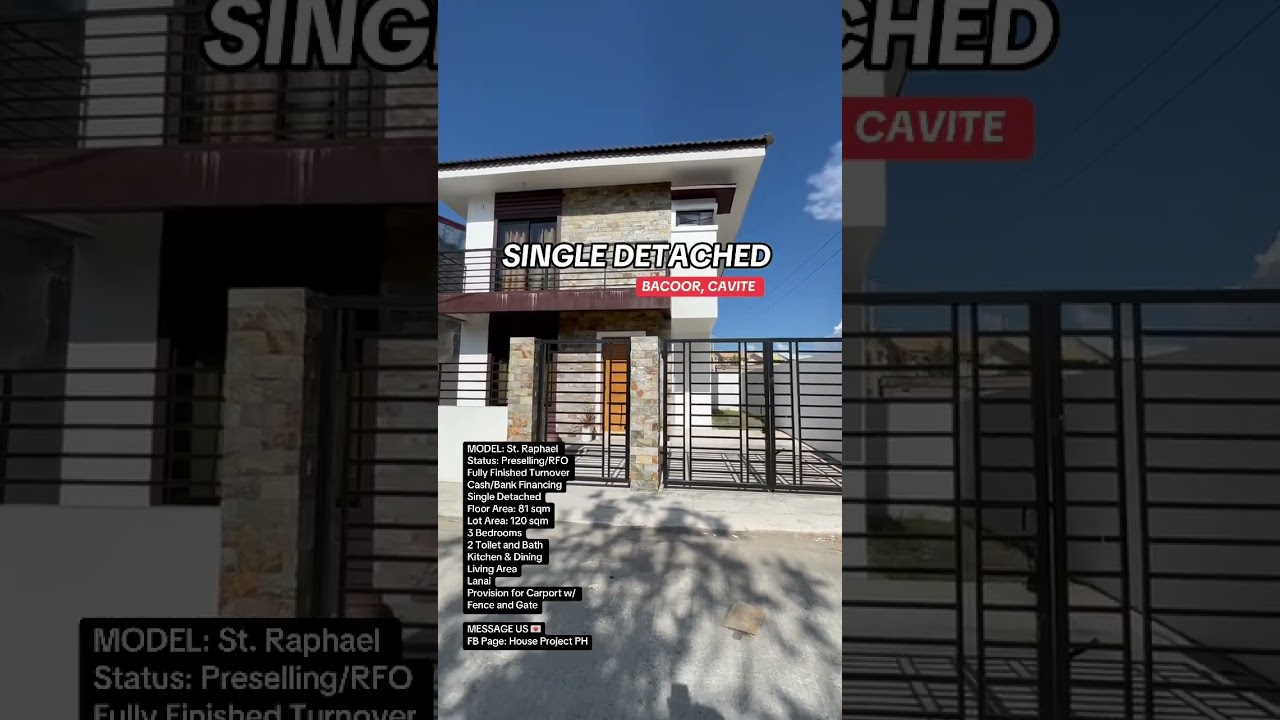 Single Detached House in Bacoor Cavite | #house #realestate #houseandlot