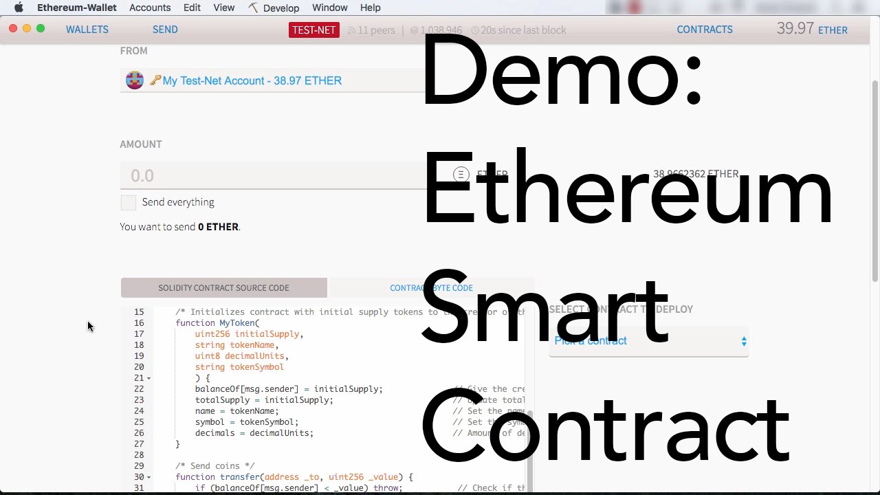 Demo: Create an Ethereum Smart Contract