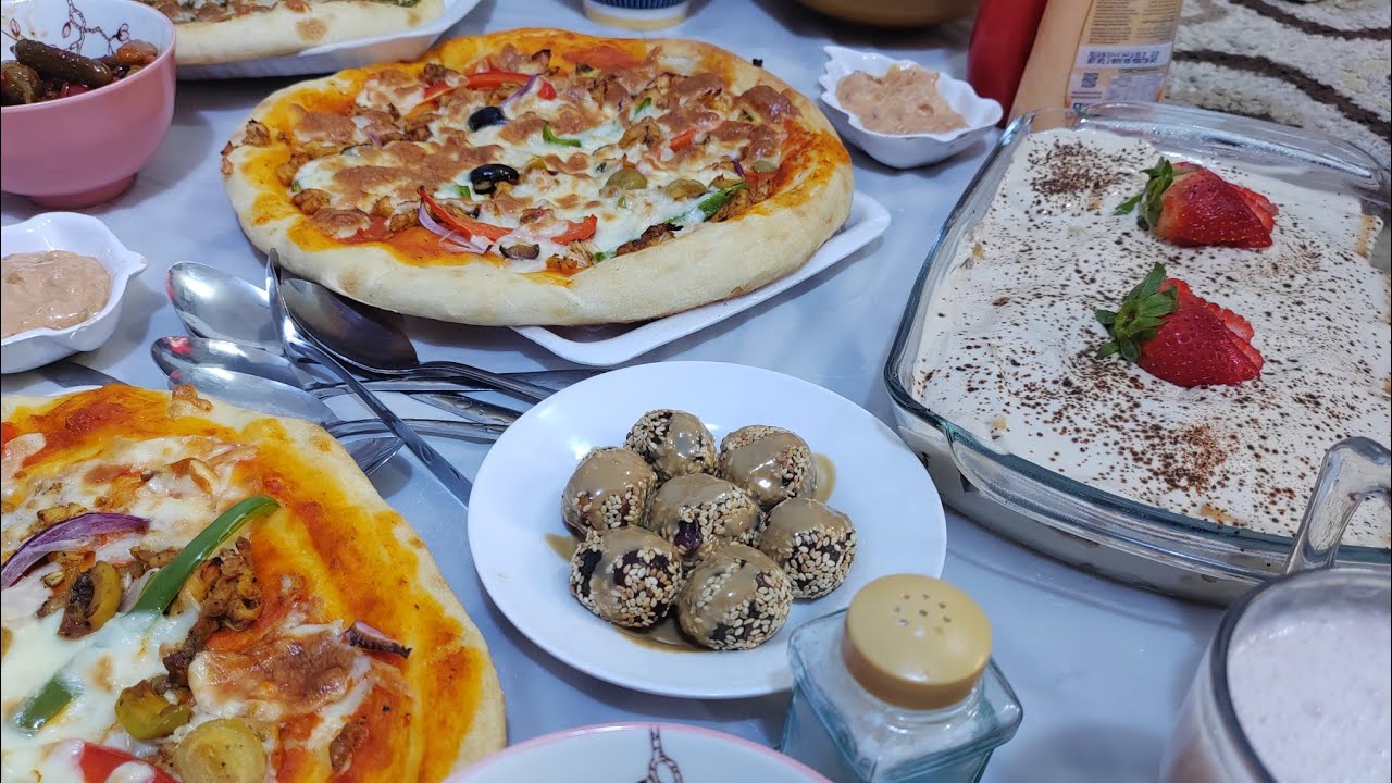 فطور يوم من أيام رمضان جان بيدزا او بيزا🤔 وسويت الحله الترند 🥹وجاوبتكم على كم سئال😍