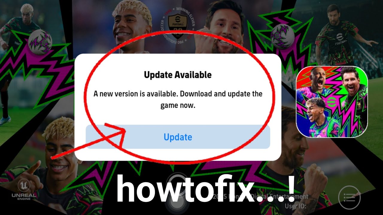 How to Fix eFootball Mobile Update Available Problem Solve (2025 Update)