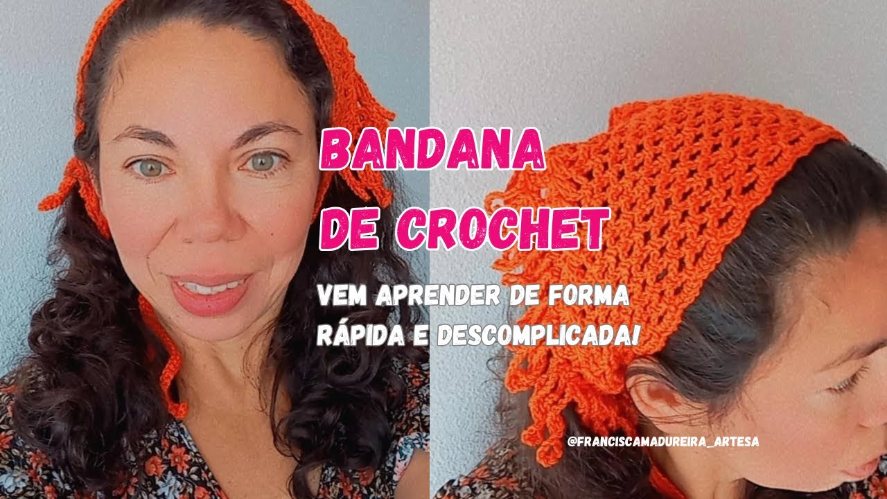 Bandana de crochet muito fácil de fazer 