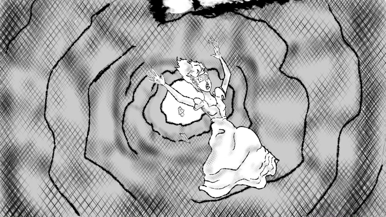 alice in wonderland falls down the rabbit hole storyboard