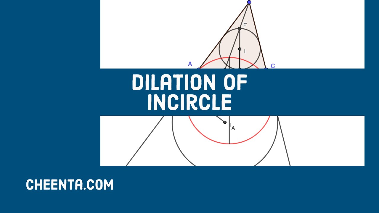 Dilation of Incircle to Excircle - Simulated | Math Olympiad Geometry | Diameter of Incircle Lemma