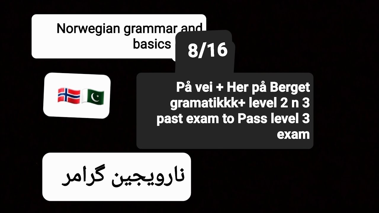 8/16 Learn Norwegian grammar and Basics in Urdu || نارویجین گرامر سیکھیں