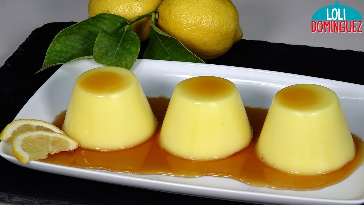 FLAN DE LIMÓN SIN HORNO, SIN HUEVO, SIN GELATINA Y SIN GLUTEN, RECETA FÁCIL - Loli Domínguez, Dulces