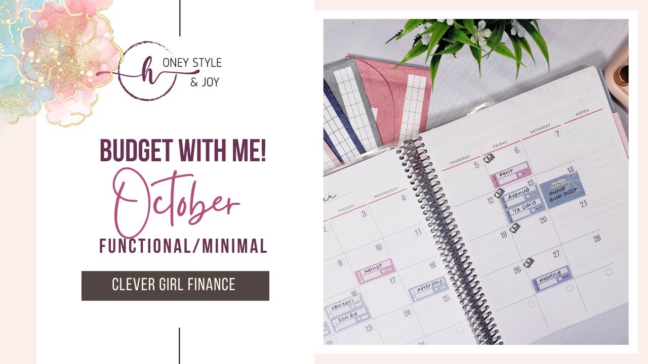 October 2023 • Budget With Me • Detailed, Functional, Clever Girl Finance Budget Planner Setup