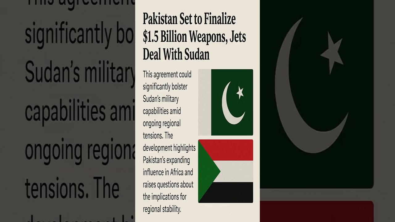 Pakistan's Potential $1.5 Billion Arms Deal with Sudan: What's at Stake?