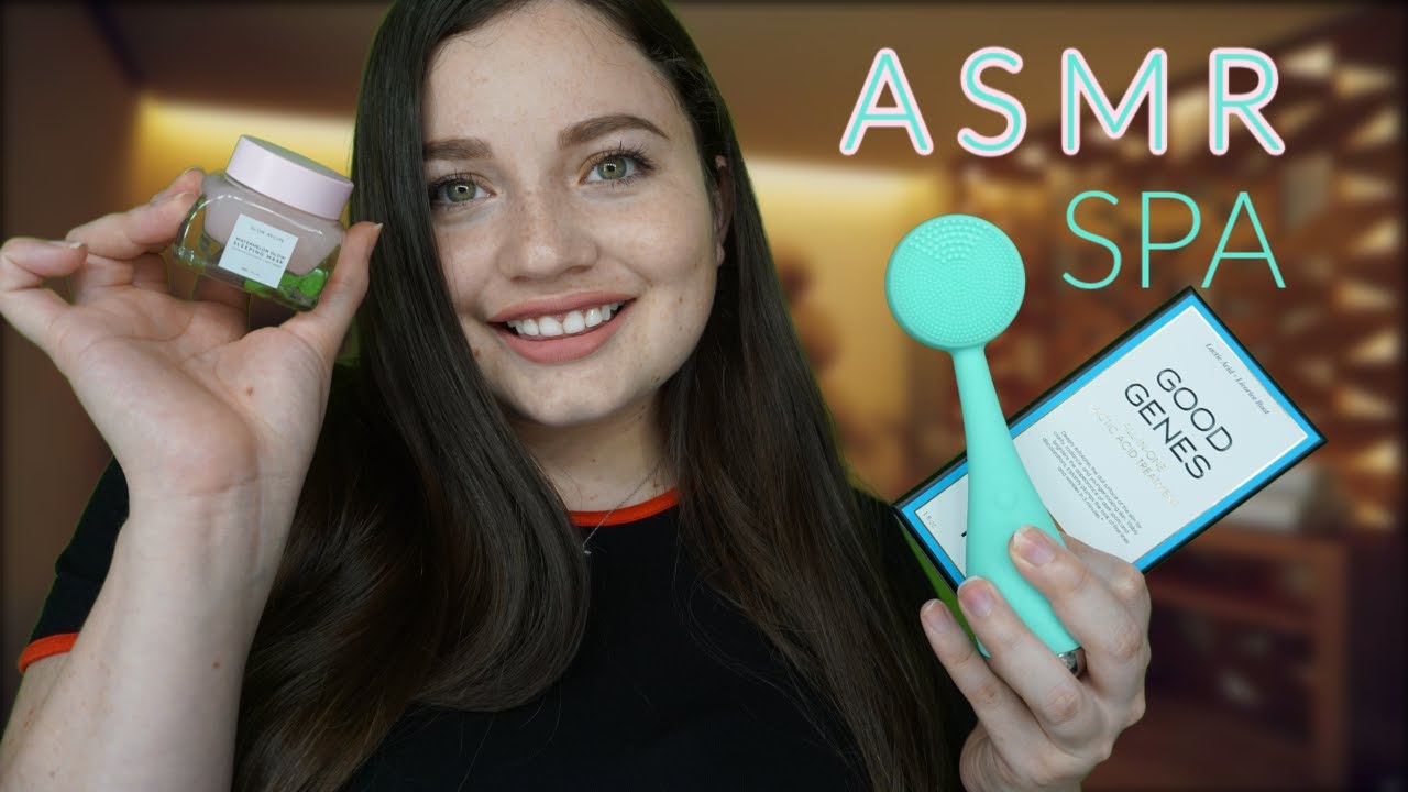 ASMR en Español [ROLEPLAY] SPA RELAJANTE (MASAJE DE HOMBROS, CABEZA Y TRATAMIENTO FACIAL COMPLETO.