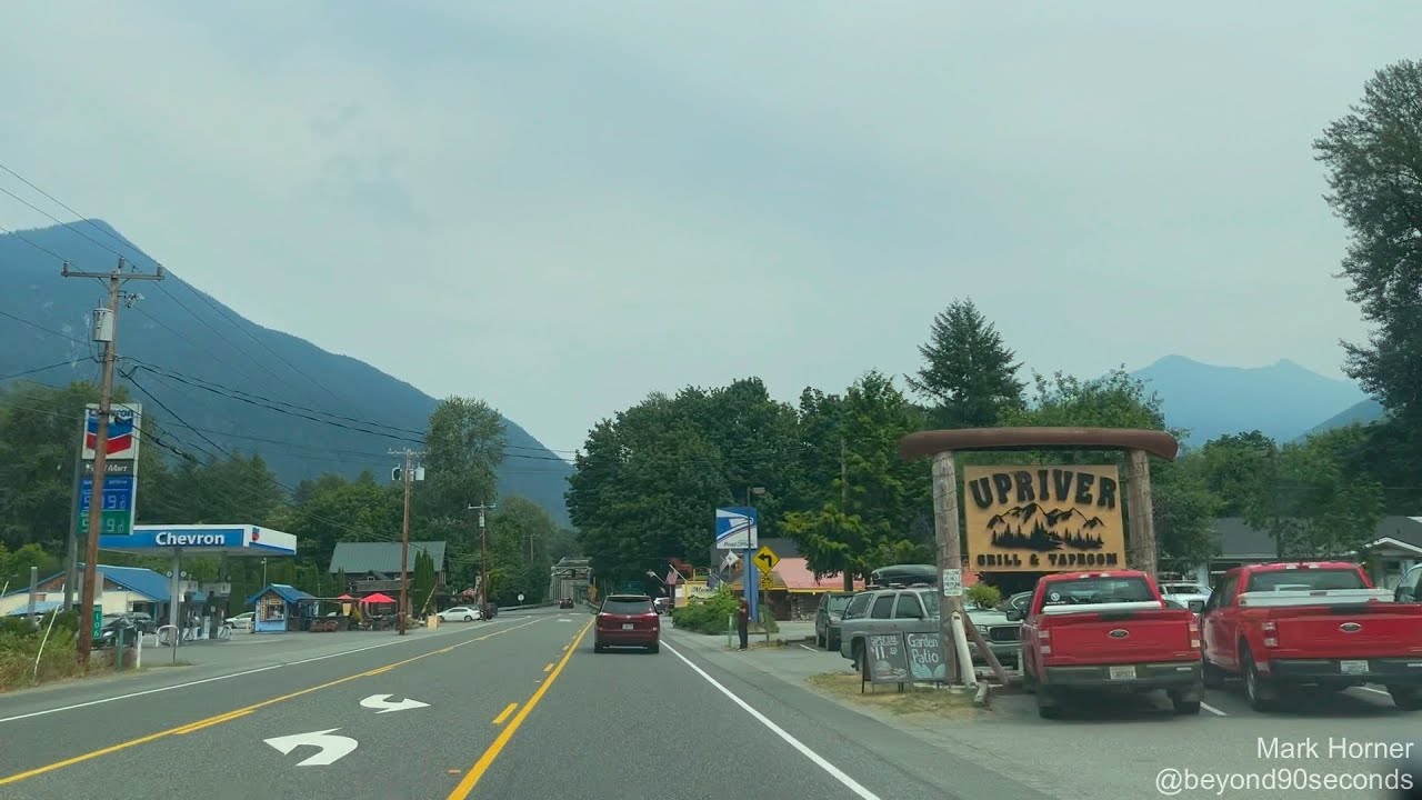 Dash Cam: Driving from Marblemount to Newhalem on WA SR 20 / Smoky Sky #SourdoughFire