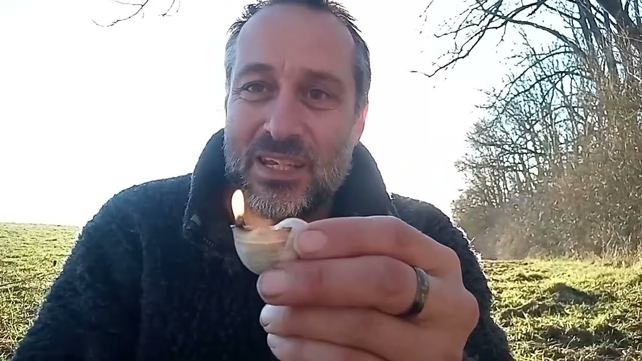 Mit einem Schneckenhaus eine Öllampe herstellen