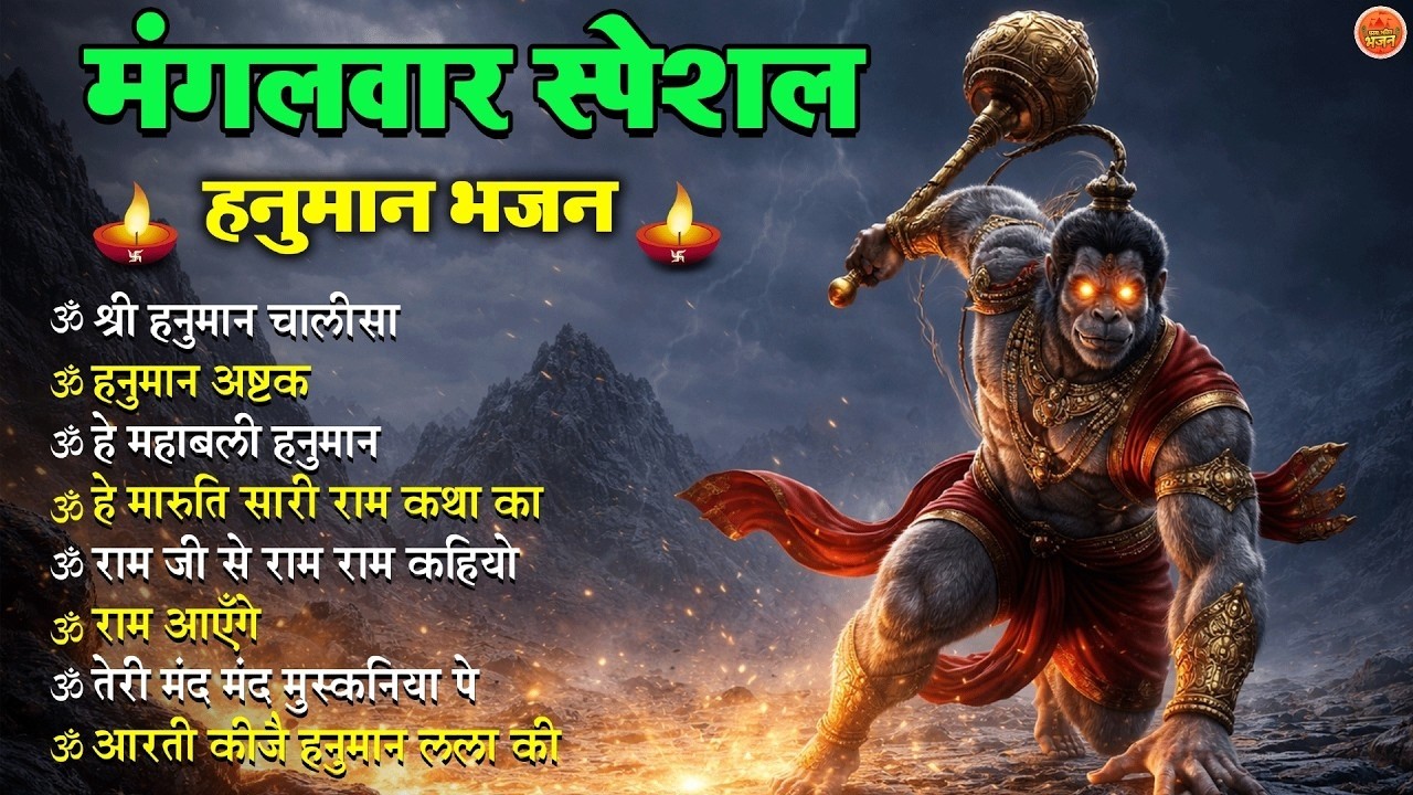 Non Stop Hanuman Bhajan | Hanuman Songs | मंगलवार भजन | Bhakti Song | हनुमान चालीसा | भक्ति भजन