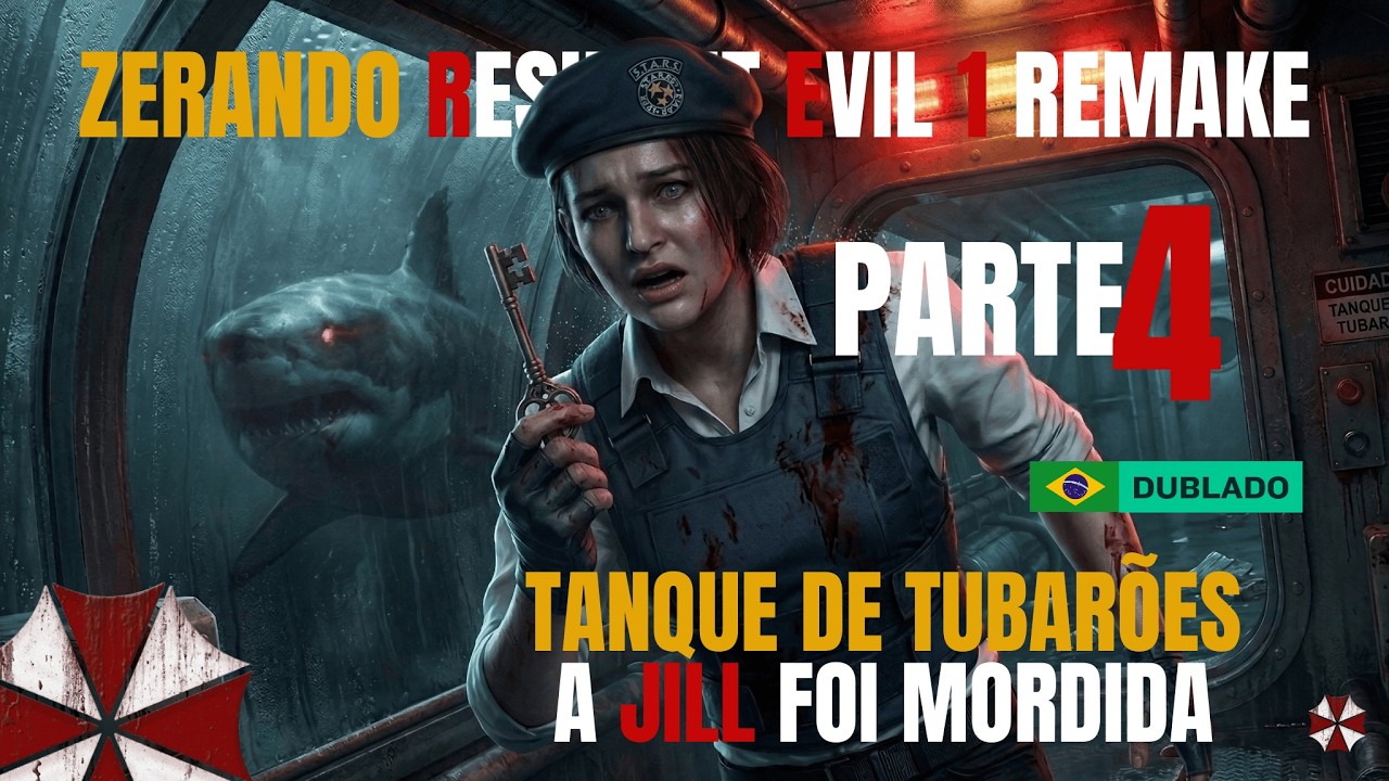 ZERANDO RESIDENTE EVIL 1 REMAKER - TANQUE DE TUBARÃO
