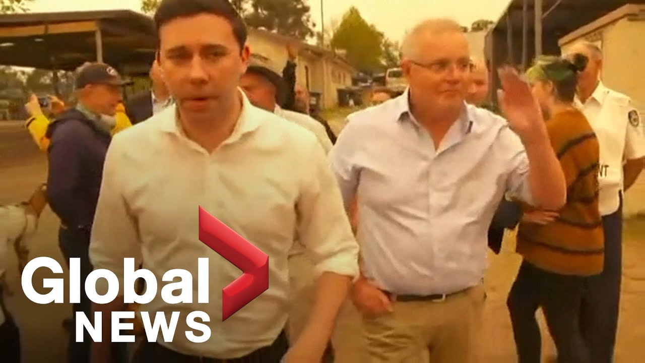 Australian PM heckled by angry locals on visit to fire-ravaged town