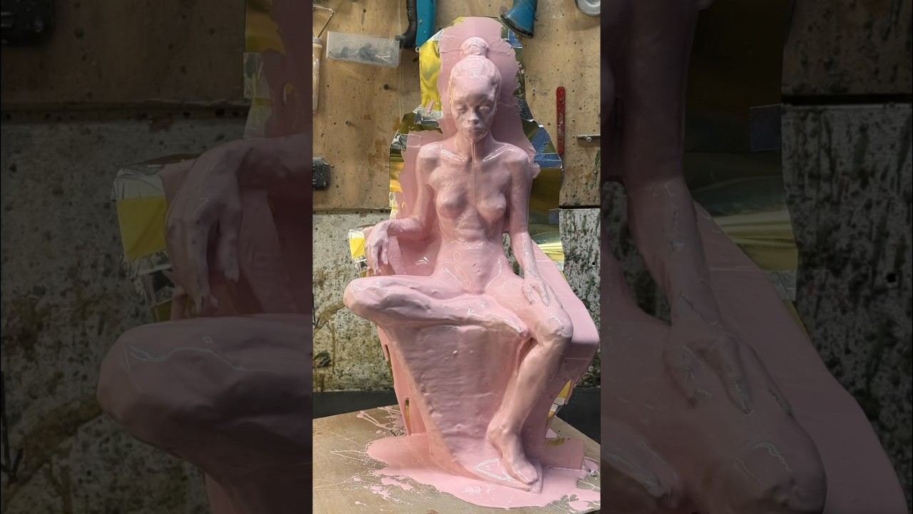 Moulding a nude figurine sculpture &mdash; from raw clay to a precision rubber and GRP mould.