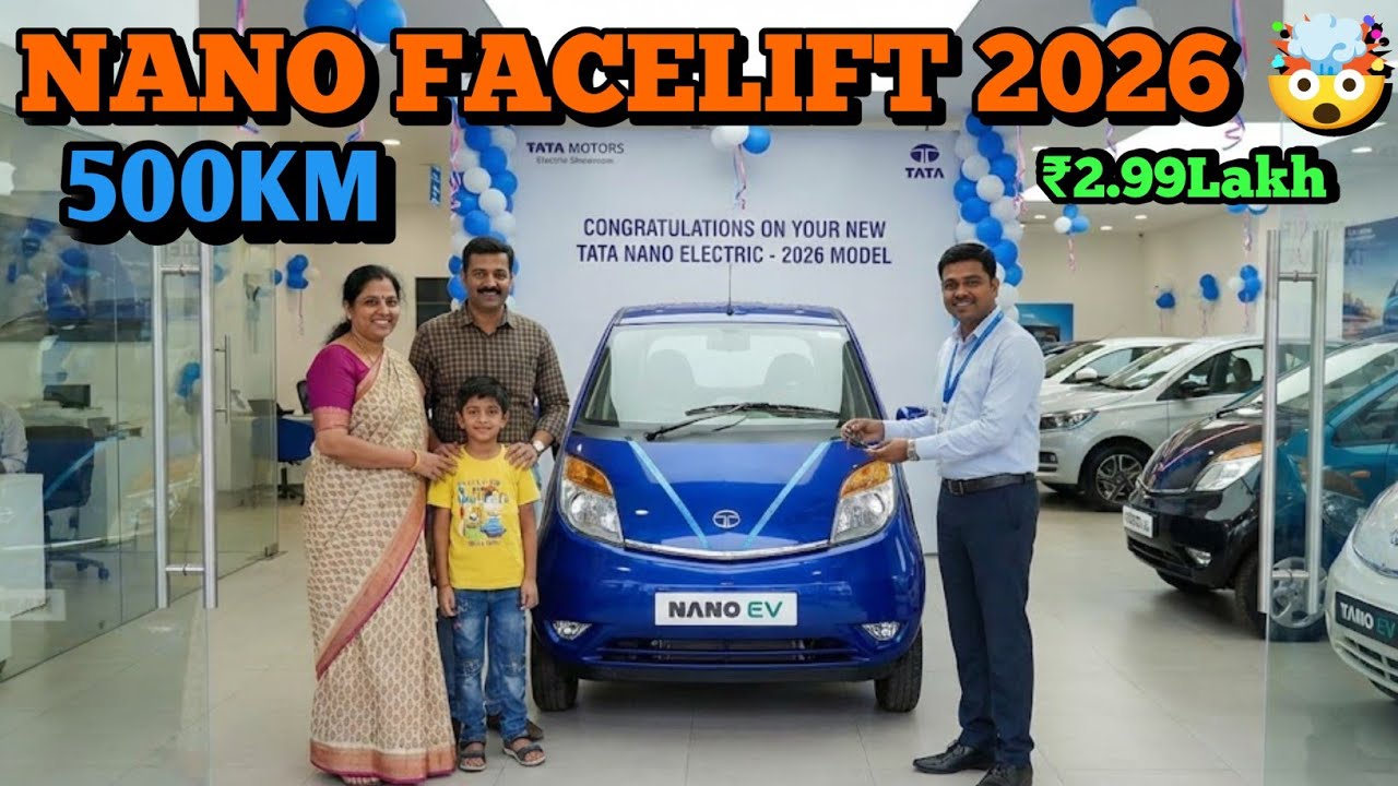 Tata Nano EV 2026: запас хода 550 км и цена всего 3 лакха рупий? 😱 Tesla провалилась! #NanoEV2026