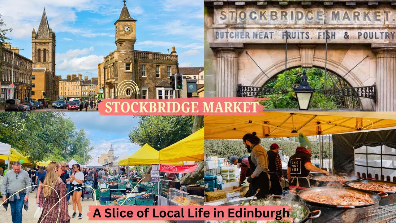 Exploring Stockbridge Market 4K | A Slice of Local Life in Edinburgh | Scotland walking tour