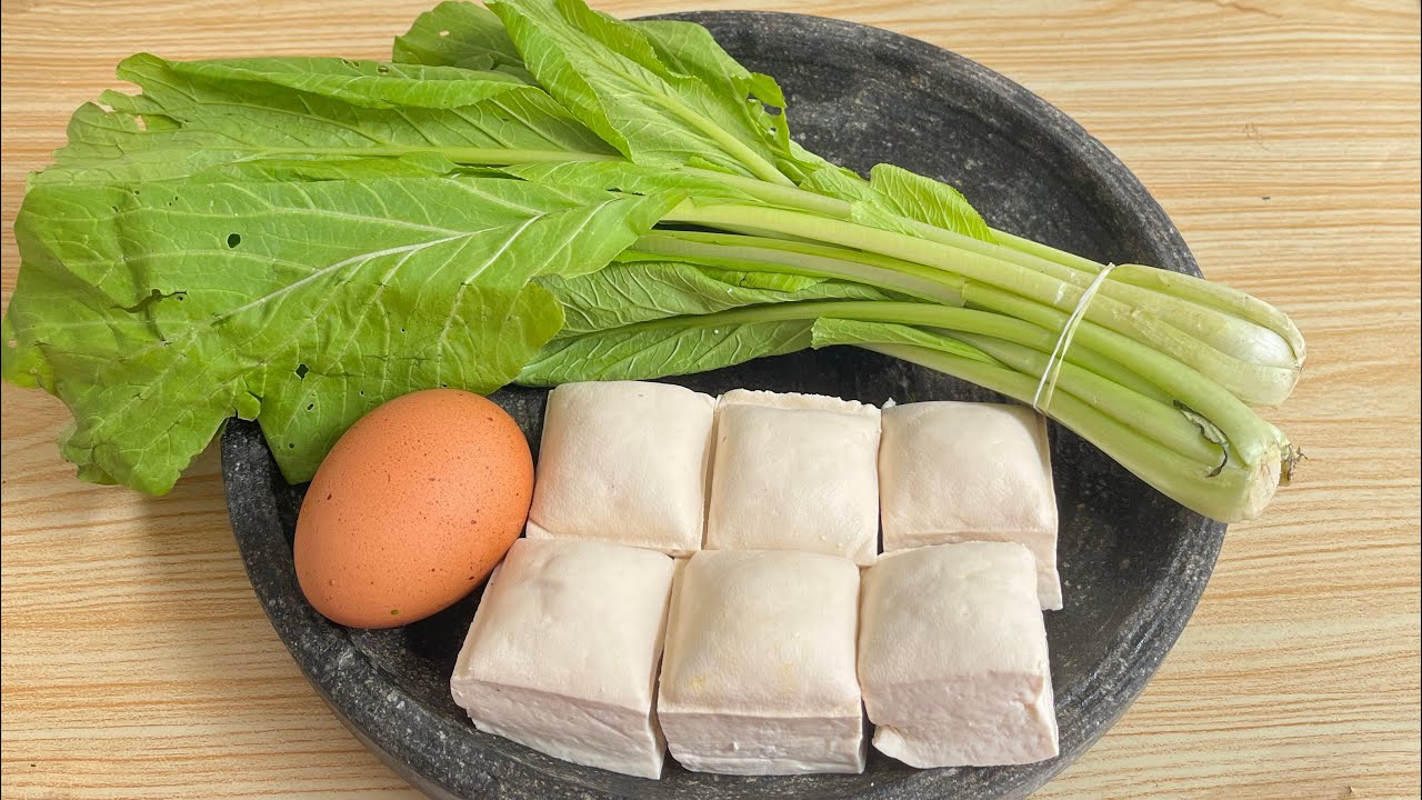 MENU ANTI KOLESTROL!! SAWI TELUR DAN TAHU DIMASAK BEGINI ENAK DAN SEHAT BANGET