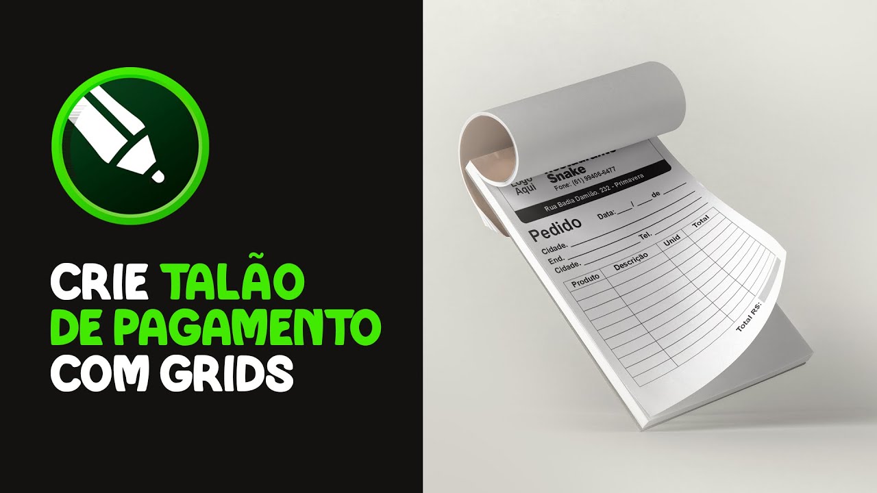 Tutorial CorelDraw: Como criar talão de pagamento no CorelDraw // CorelSnake
