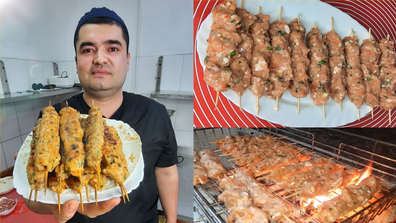 Енг арзон шашлык тайёрлаш. Tovuq goʻshtidan qiyma kabob