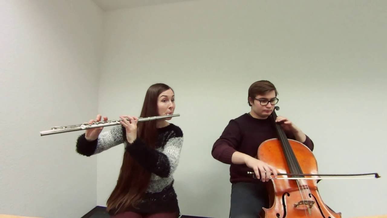 Bach: Badinerie - Suite in B minor BWV 1067 (flute&cello version)
