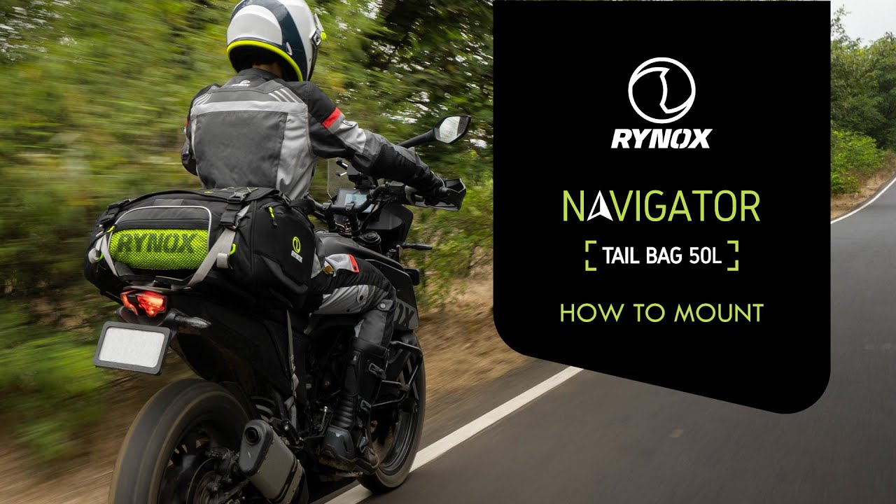 Rynox Navigator Tail Bag 50L: How to Mount