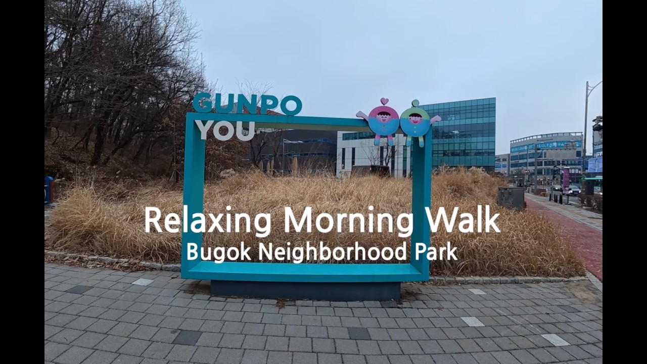 Morning walk in a park