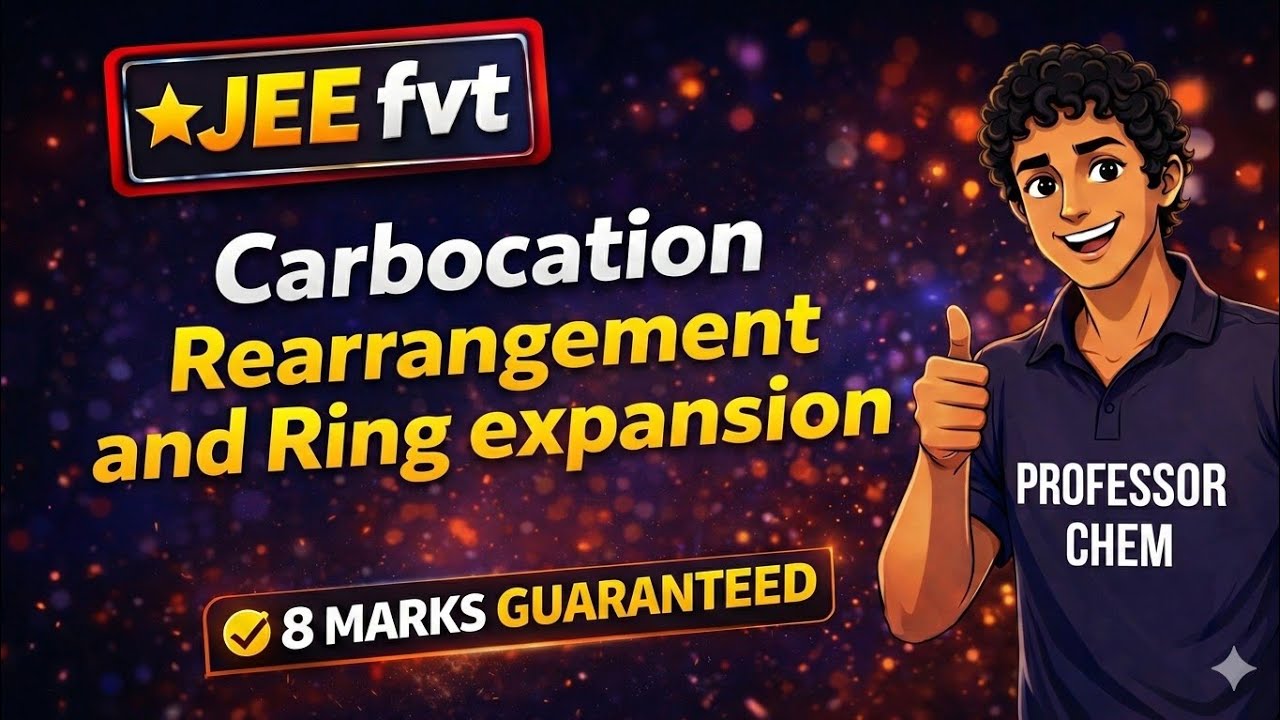 JEE 8 marks guaranteed. Carbocation Rearrangement and Ring expansion concept + Ques.
