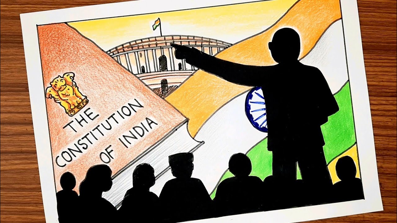 Dr B R Ambedkar birthday special drawing | Theme drawing on Babasaheb Ambedkar |