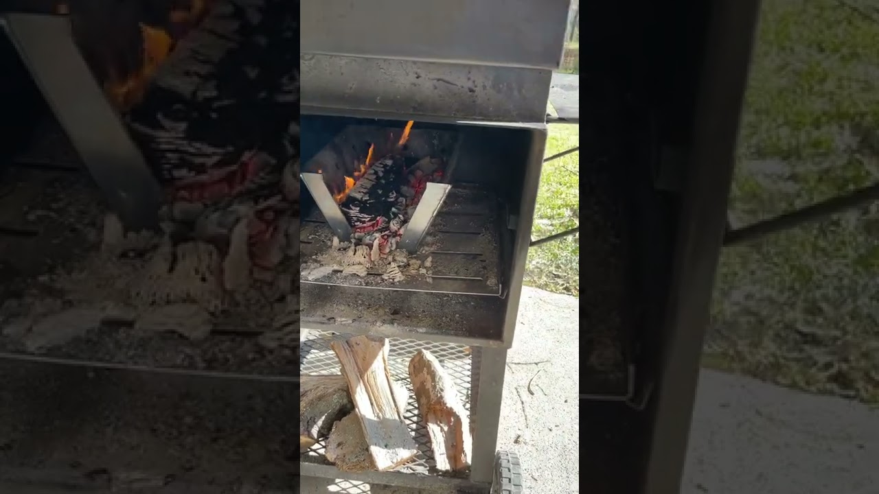 Lone Star Grillz Fire Management Basket in Old Country Vertical Smoker