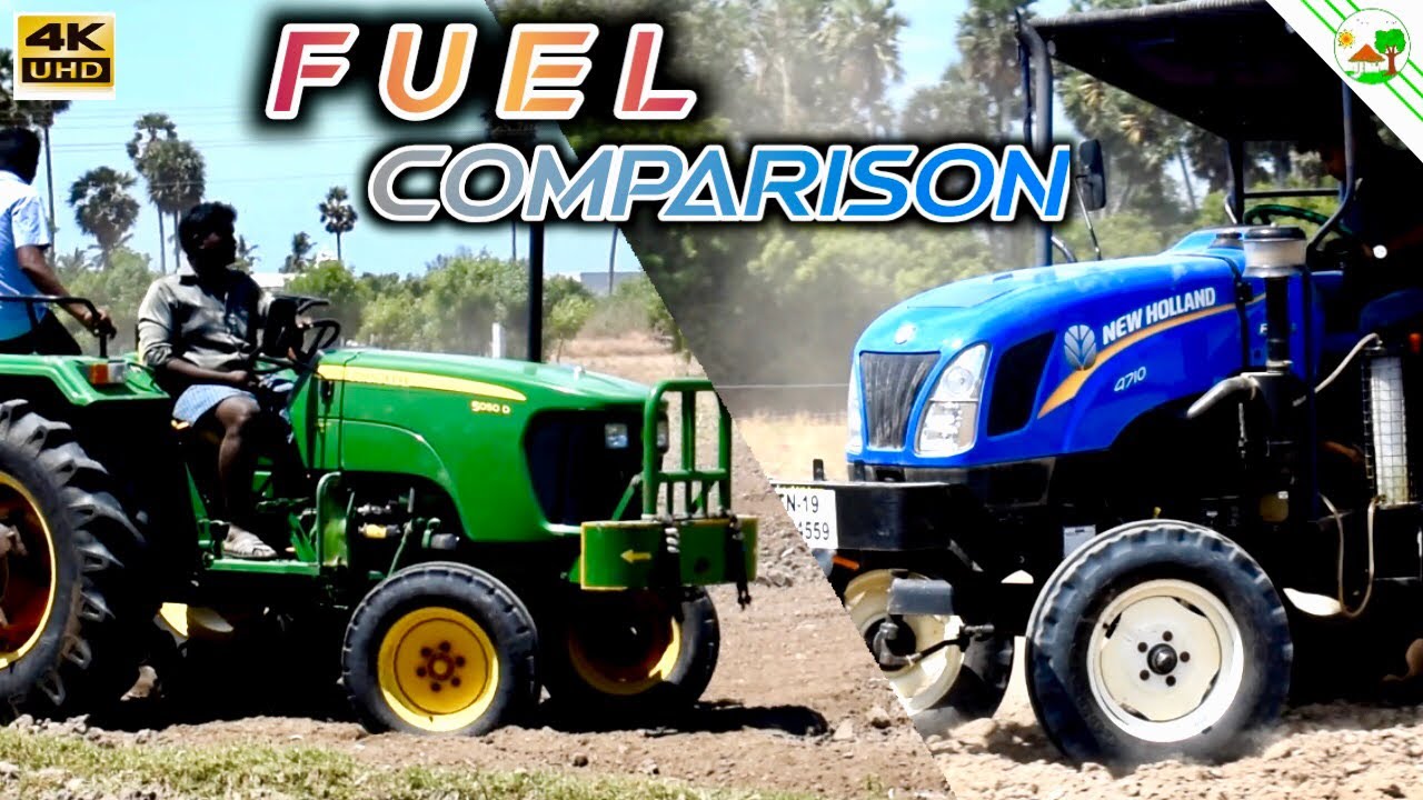 New Holland 4710 Excel Vs John Deere 5050 D fuel comparison test in come to village