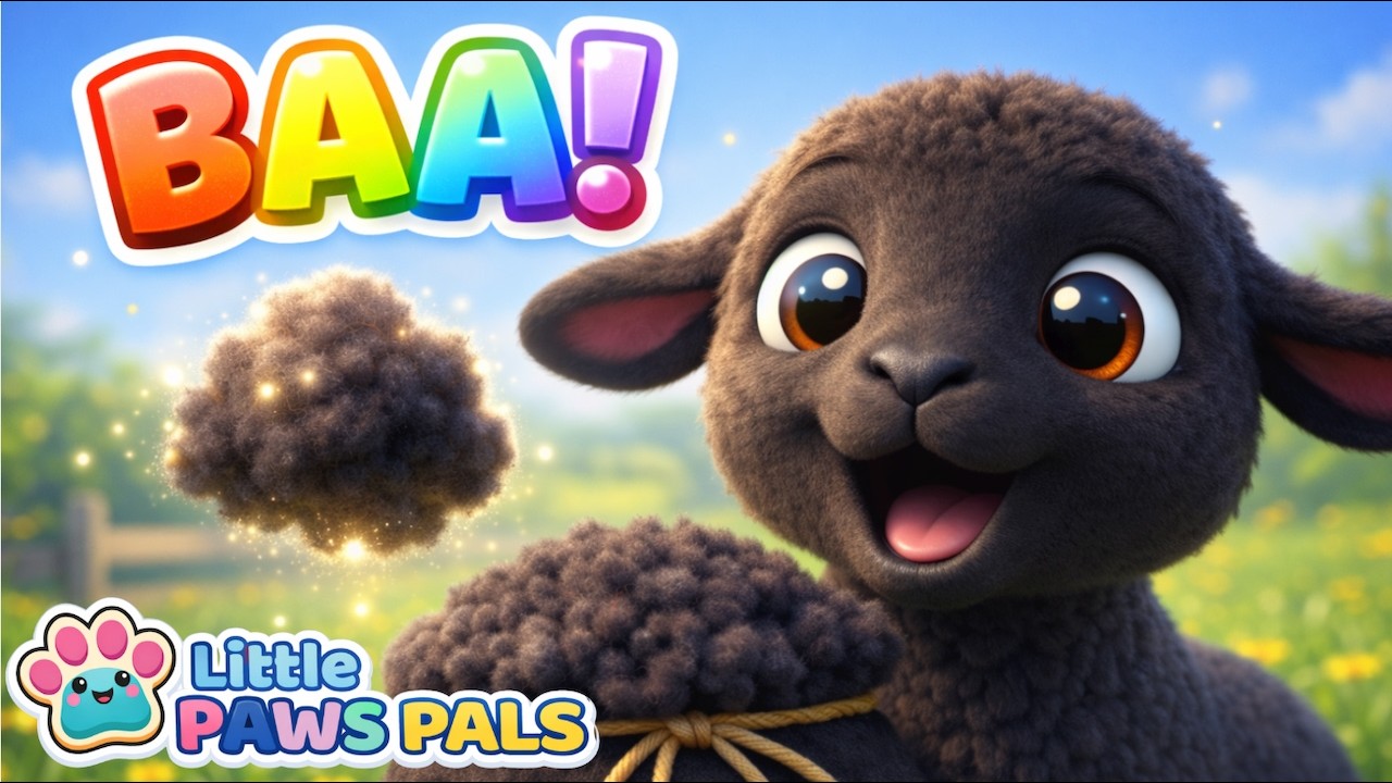 Baa Baa Black Sheep 🐑 Sing Along Farm Song with Puppy, Kitten & Bunny | Nursery Rhymes
