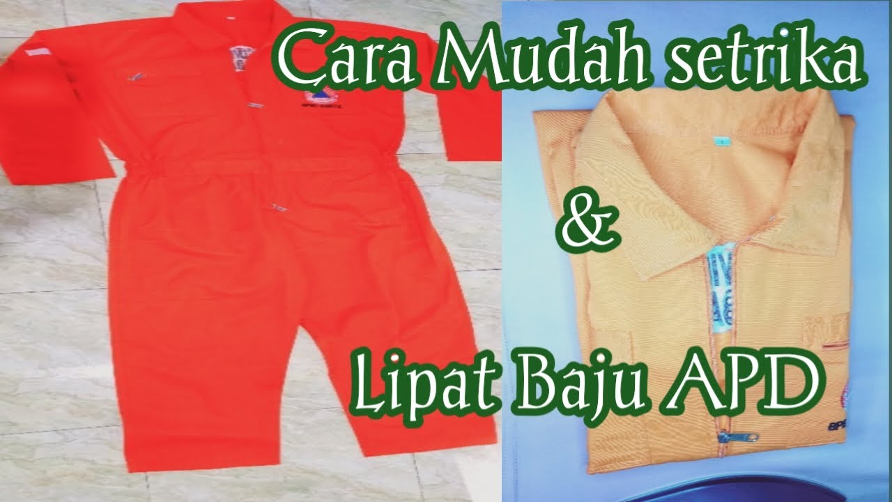 Cara setrika WEARPACK BENGKEL seragam terusan KERJA SAFETY baju apd