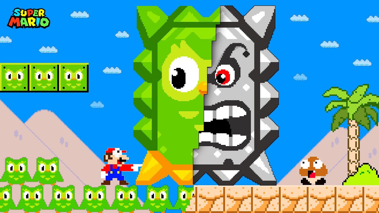 When Mario Touches Anything in Super Mario World, It Turns into a Duolingo Character