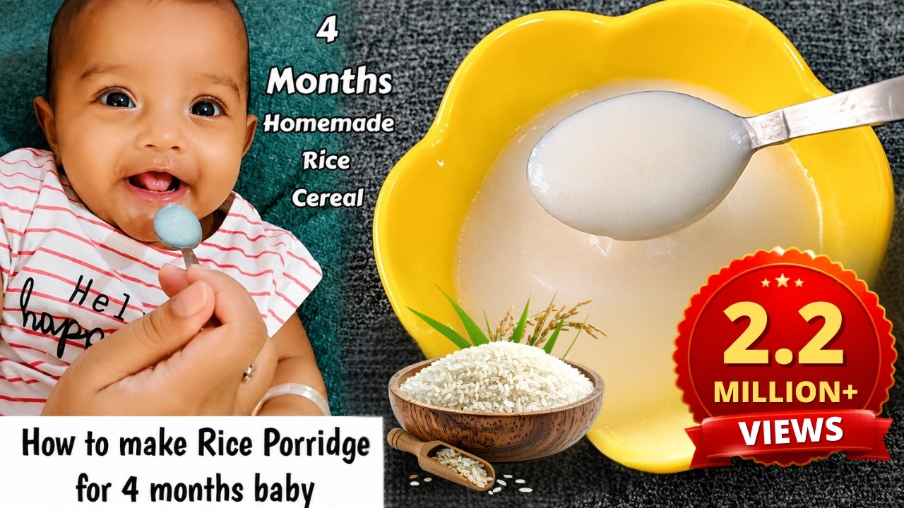 Rice Porridge Recipe/4 months baby food/ Rice Porridge for 4 months baby/Perfect baby food