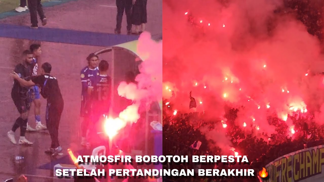 PESTA FLARE BOBOTOH MERAYAKAN B2B JUARA!! MOMEN YANG LUPUT DIPERTANDINGAN PERSIB MENJAMU PERSIS