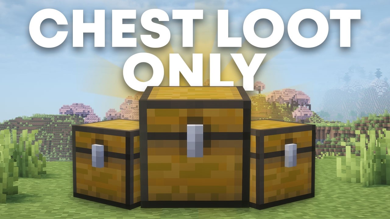 Beating Minecraft, But I Can ONLY Use Chest Loot..